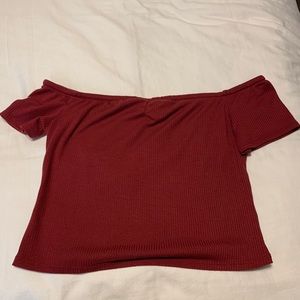 Maroon crop top